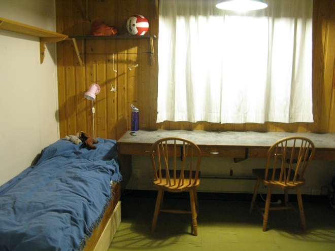 Rommet mitt, før ordentlig innflytting og skjønnhetsforbedringer (og rot)